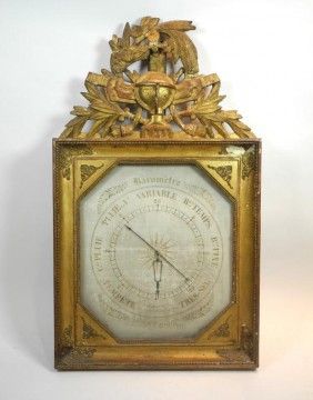 Carved French Barometer