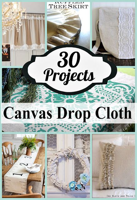 30 Things to Make with Drop Cloths | Crafting in the Rain Couch Pillows, stair c...
