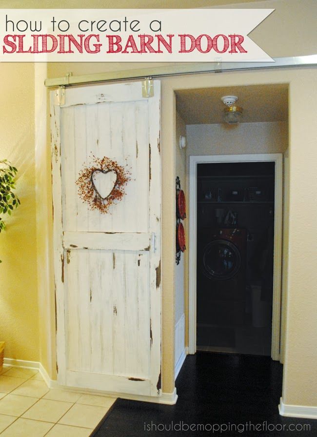 A step-by-step tutorial on how to create a sliding barn door. Includes detailed ...