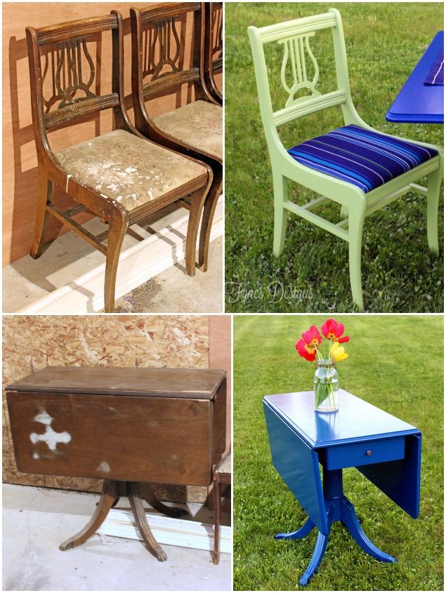 Decor S Before And After Painted, Painted Outdoor Furniture Ideas