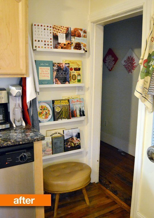 Before & After: Cookbook Display Goes Front-Facing — Apartment Therapy's H...