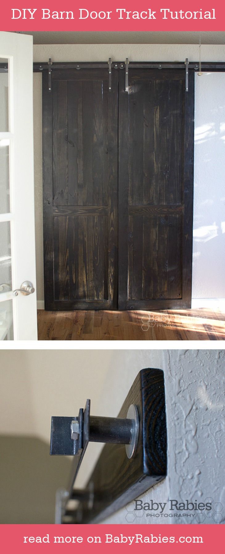 DIY Barn Door Track Tutorial #DIY #Decorating #HomeDecor