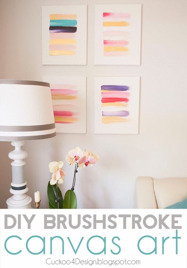 DIY brushstroke canvas art by Cuckoo4Design