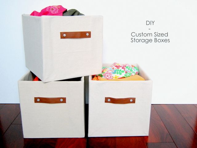 DIY Custom Size Storage Boxes made from foam boards & dropcloth - northstory.ca