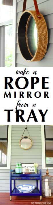 {DIY} Make a Rope Mirror From a Tray