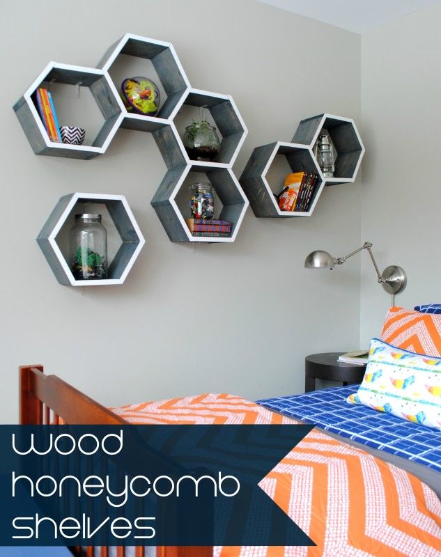 {DIY Tutorial} How-To Make Wood Honeycomb Shelves.  Why spend hundreds, when you...