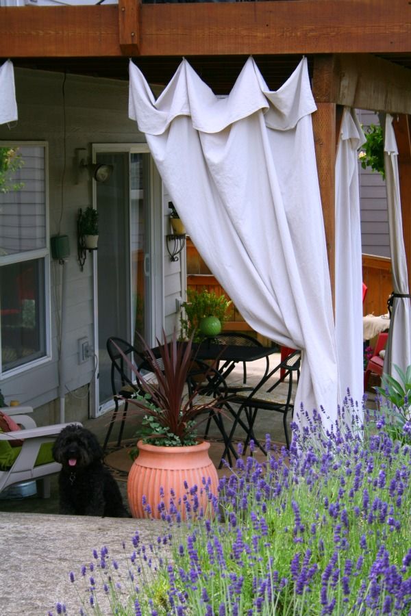 drop cloth outdoor curtains