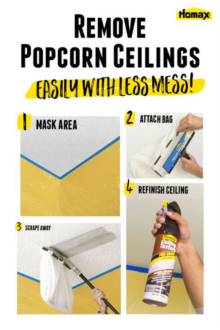 Easily Remove Popcorn Ceiling | The Homax Popcorn Ceiling Scraper provides a fas...