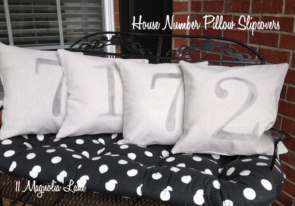 House Number Canvas Pillow Slipcover Tutorial Using the Citrasolv Fabric Transfe...