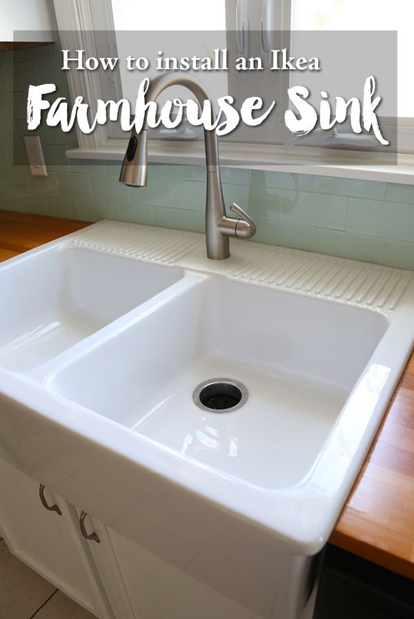 How to install an ikea farmhouse sink on an existing cabinet. DIY Kitchen renova...