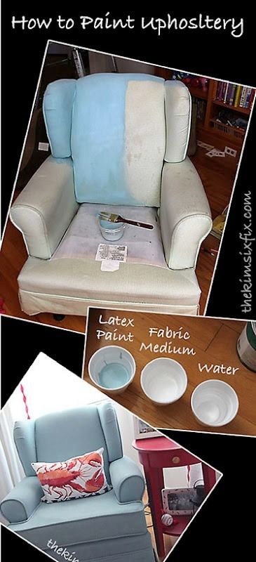 How to paint upholstery.. there are a lot of methods to do this, but using fabri...
