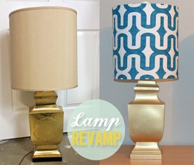 Lamp makeover with fabric