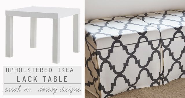 sarah m. dorsey designs: Lack Tables to Upholstered Ottomans