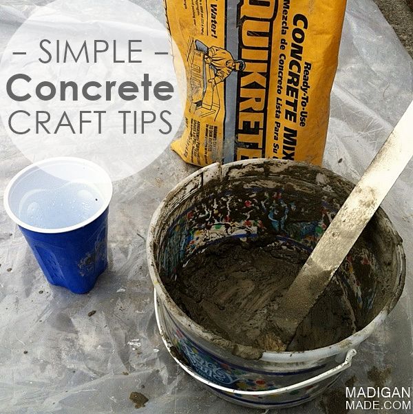 Simple tips for crafting with concrete. A cheap and easy way to make modern home...