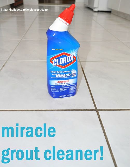 Use Clorox toilet cleaner with bleach to clean grout.... I tried this today and ...