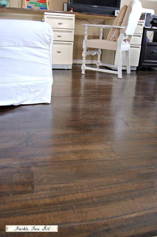 wood plank floor using brown paper, Freckle Face Girl for Remodelaholic