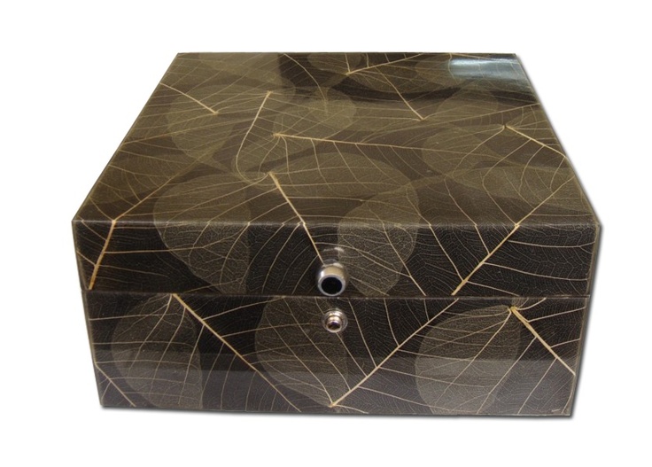 Beautiful Gold Leaf Black Lacquer Jewelry Box, So Glamorous Inspiring Interior D...
