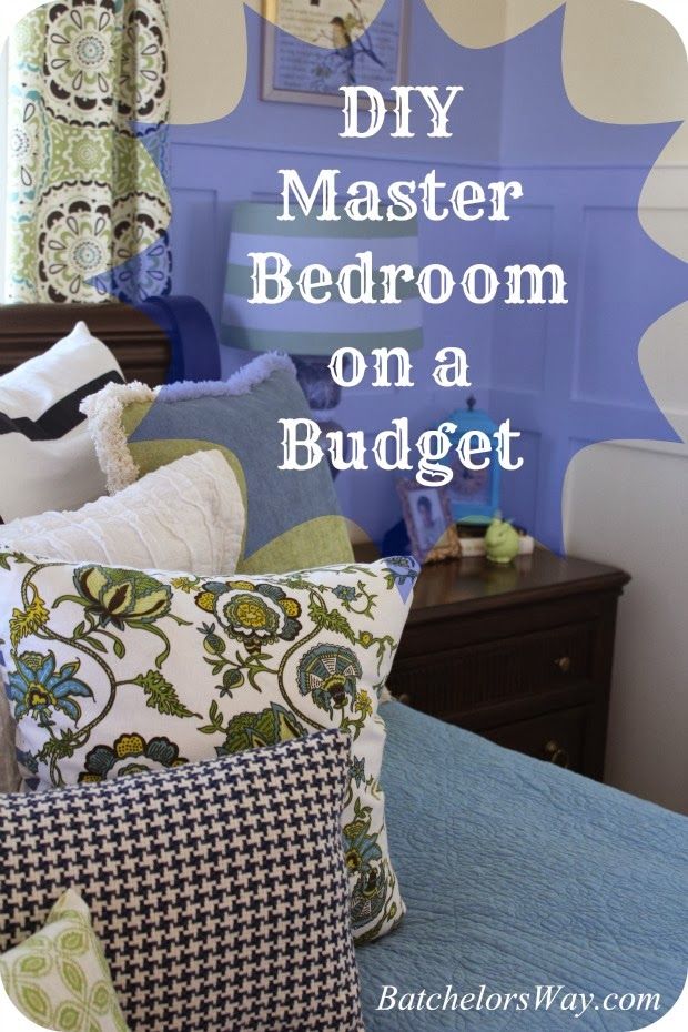 Batchelors Way: DIY Master Bedroom on a Budget Reveal. like the blue/green/brown