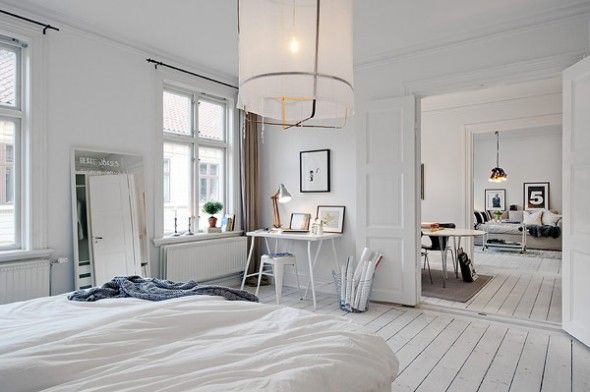 Beautiful White Interior Design Of Scandinavian Interior Design For Apartment
