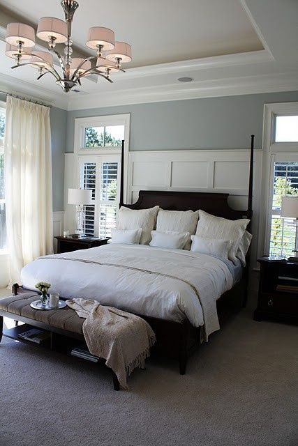 Cream Master Bedroom | Master bedroom paint colors. Blue for wall, tan/cream ......