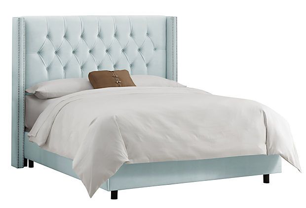 Monroe Wingback Bed, Light Blue on OneKingsLane.com