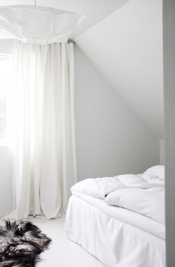 White bedroom via the Style Files.