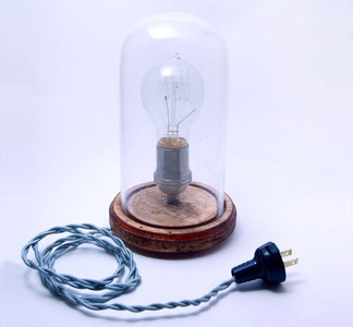 bell jar table lamp