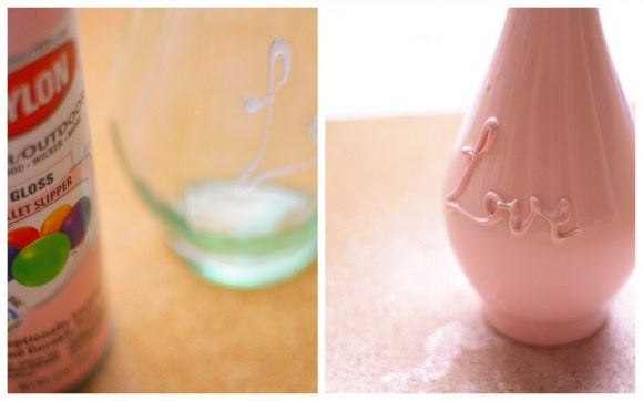 DIY 'love' vase | sugarandcloth.com