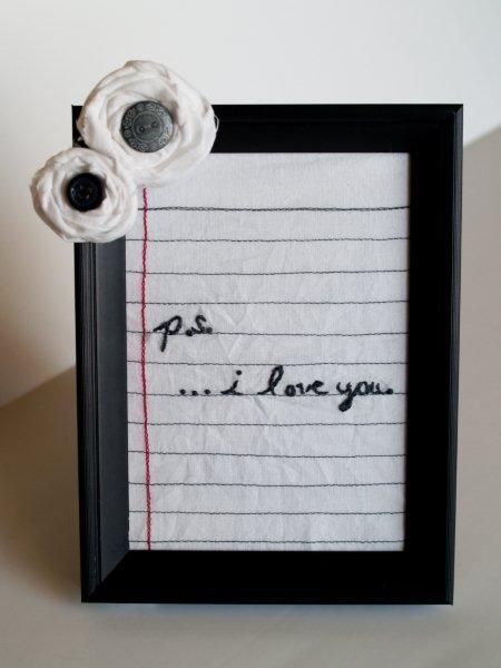 Put a piece of line paper in a frame with dry erase markers to leave notes!
