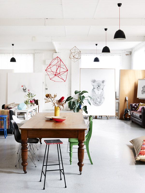 dining/living - love the eclectic vibe