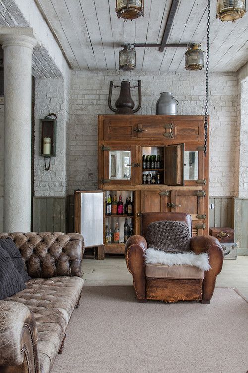 I want the exposed white washed brick maybe in the living room? And master bedro...