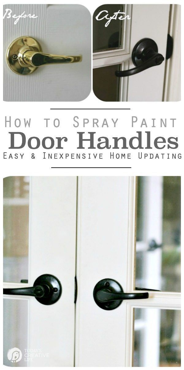 Spray Painting Door Knobs | How to Paint Door Knobs | update brass door hardware...