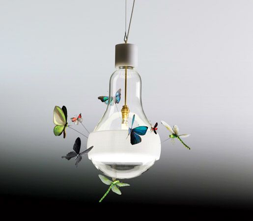 Interior Design Magazine:J.B. Schmetterling light bulb with eight hand-made inse...