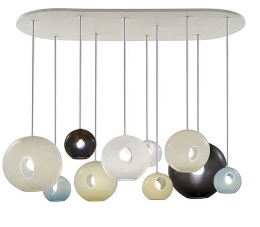 Pearl Chandelier by JGoodesign Organically shaped clear windows on either side o...