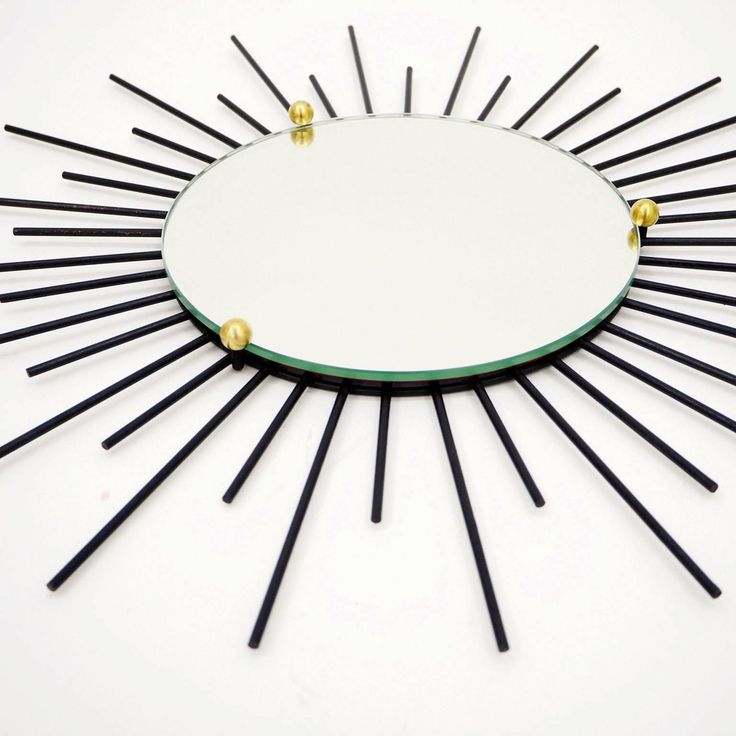 French Modernist Sunburst Mirrors, 1960s | From a unique collection of antique a...