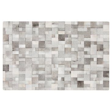 Check out this item at One Kings Lane! Dumre Leather Rug, Light Gray