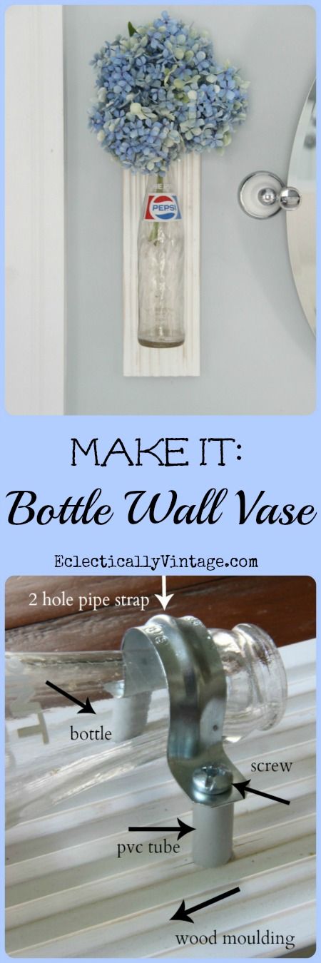 Bottle Crafts Idea - make your own vintage bottle vase!  This is so cute!  eclec...