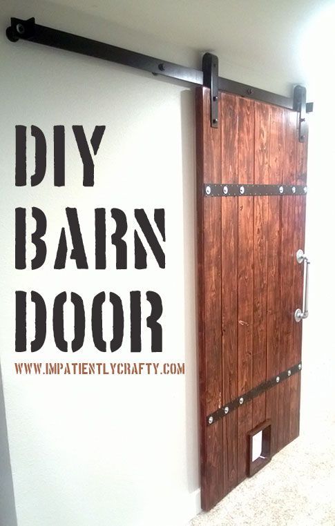 DIY:  Barn Door Tutorial - made from 2x6 pine.  This is a budget friendly projec...