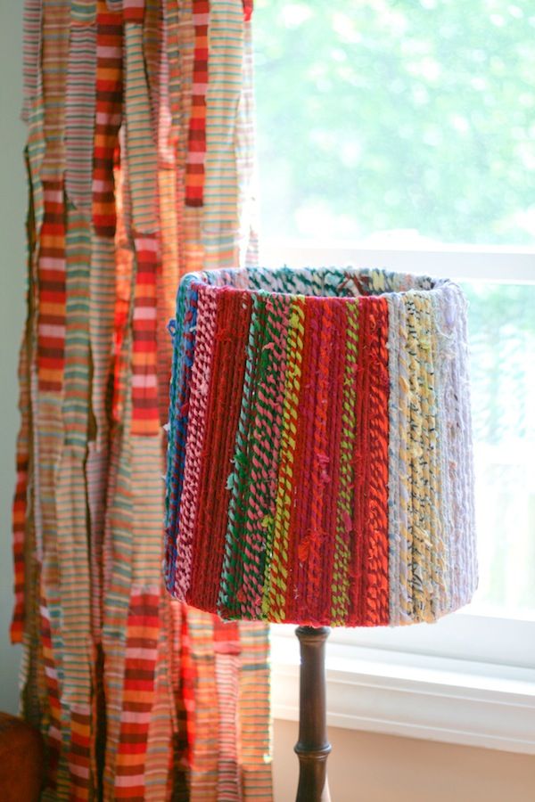 DIY Colorful Rope Lampshade | Blog A La Cart