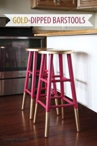 Gold-Dipped Barstools