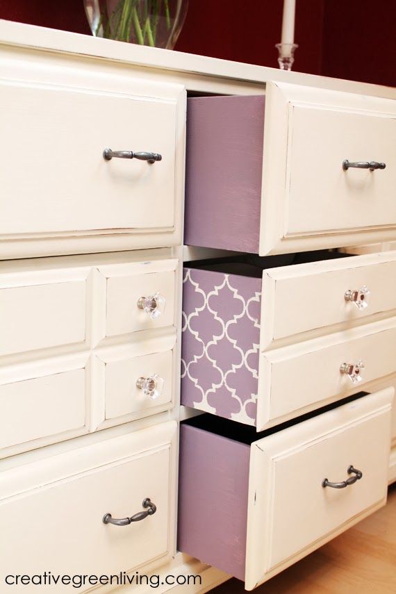 How to give a dresser a makeover with Chalk Paint®  - including these pretty co...