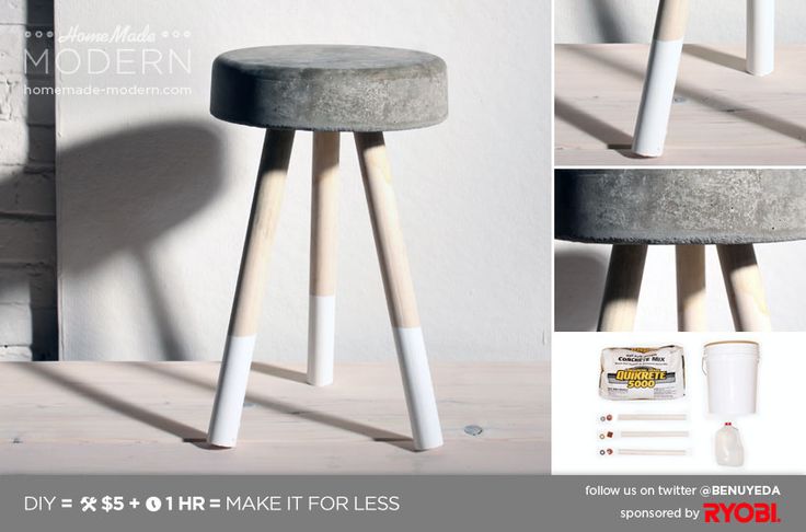 How to make a concrete bucket stool for $5