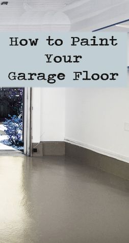 Painting your garage floor is an easy way to spruce up your garage or create mor...