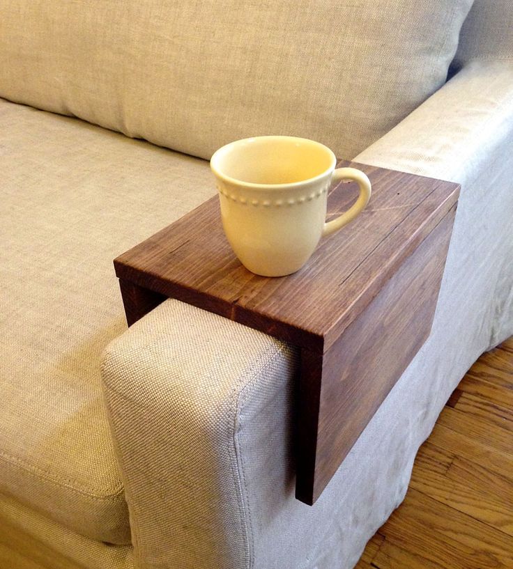 Reclaimed Wood Couch Arm Table//