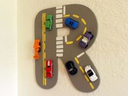 Use toy cars to create a whimsical monogram! | CraftCuts.com