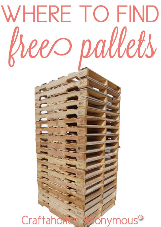 Where to find FREE Pallets. Some places I'd never thought of! Perfect for Pa...