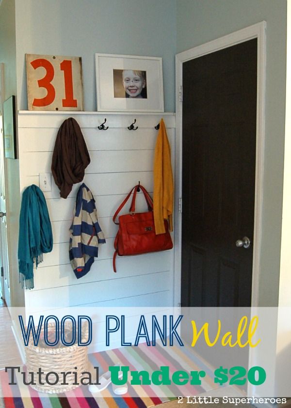 Wood Plank Wall Hallway Tutorial with lots of photos. How to create a wood plank...