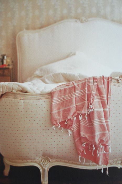 Bedroom: Pale Pinks, Stripes, and Polka Dots