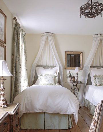 Guest Room  Paxton decorated her ultra-feminine guest room to feel like a bed-an...