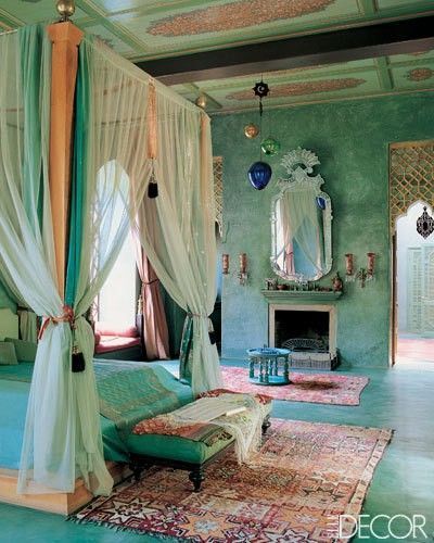 I.want.this.room! Turquoise and peach room!